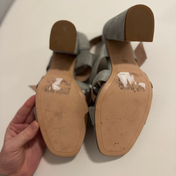 BCBGeneration Blue / Grey Suede Block Heel with Buckle Detail - Picture 5 of 6